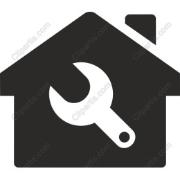 House Repair with Wrench Icon