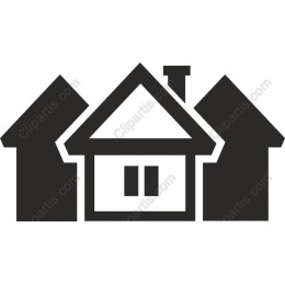 Stylized House with Upward Arrows