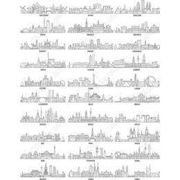 European City Skyline Collection - Clipart Bundle