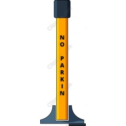 Vibrant No Parking Sign Post