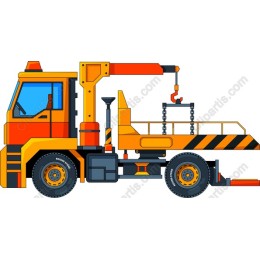 Vibrant Construction Crane Truck