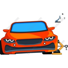 Sporty Orange Car