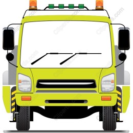 Yellow Utility Truck