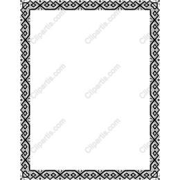 Elegant Black and White Decorative Border