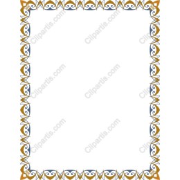 Decorative Border in Gold and Blue