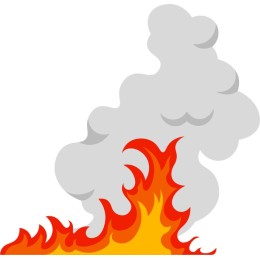 Vibrant Flame and Smoke