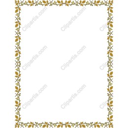 Elegant Leaves and Berries Decorative Border