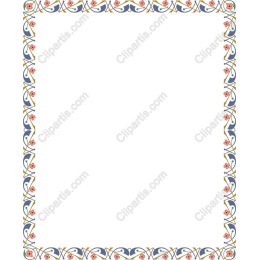 Colorful Floral Decorative Border