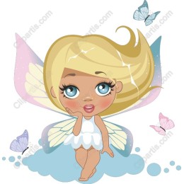 Whimsical Fairy with Butterfly Wings