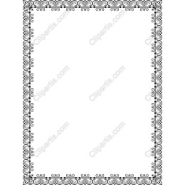 Elegant Decorative Floral Border