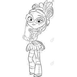 Whimsical Character in Elaborate Costume