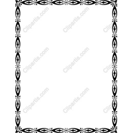 Elegant Floral Frame in Black and White