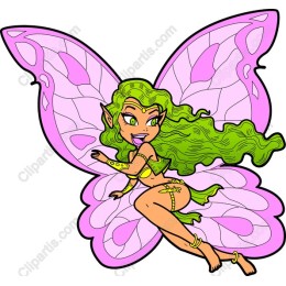 Whimsical Fairy with Butterfly Wings