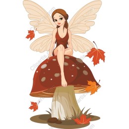Whimsical Autumn Fairy Toadstool