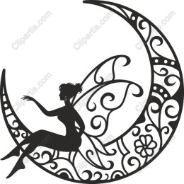Enchanted Fairy on Crescent Moon