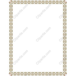 Decorative Vintage Floral Border