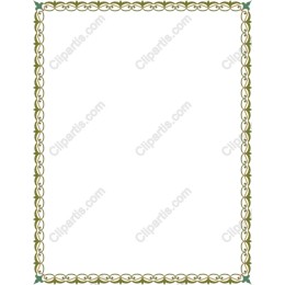 Elegant Vintage Green and Gold Frame