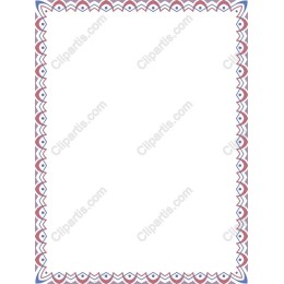 Elegant Pink and Blue Border