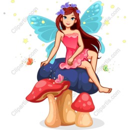 Enchanting Fairy on Mushroom