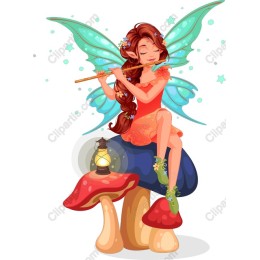 Enchanting Fairy Playing Flute
