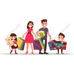 Joyful Family Shopping
