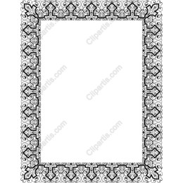 Elegant Black and White Decorative Frame