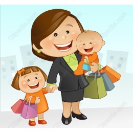 Cheerful Family Shopping