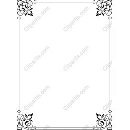 Elegant Black Floral Decorative Frame