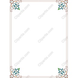 Elegant Swirling Nature-Inspired Border