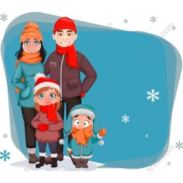 Charming Winter Family