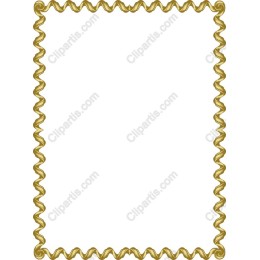 Elegant Gold Wavy Frame