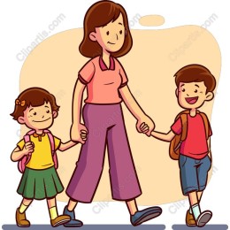 Cheerful Family Walk