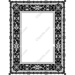 Elegant Black and White Decorative Frame