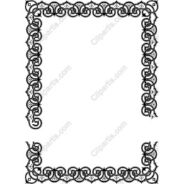 Ornate Black-and-White Frame