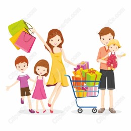 Happy Family Shopping