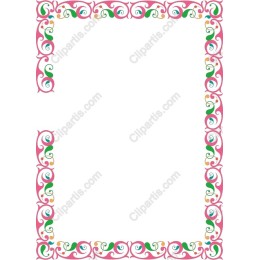 Vibrant Floral Decorative Border
