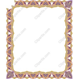 Elegant Purple and Gold Decorative Frame