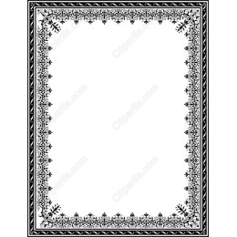 Elegant Black Floral Frame