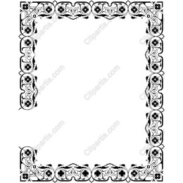 Ornamental Elegance: Black and White Frame