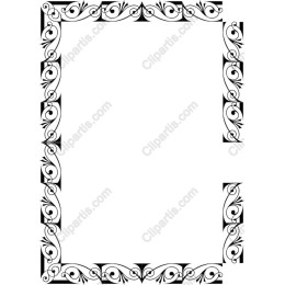Black and White Ornamental Frame