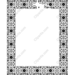 Ornamental Black and White Frame