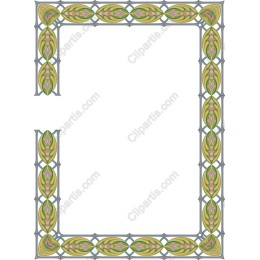 Ornate Floral Decorative Border