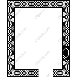 Elegant Black and White Decorative Border