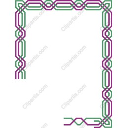 Intricate Green and Purple Border