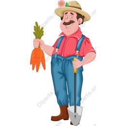 Charming Farmer with Carrots