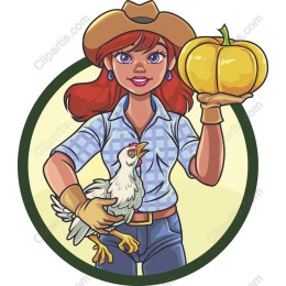 Cheerful Farmer Girl