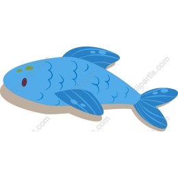 Whimsical Blue Fish