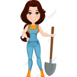 Charming Female Gardener