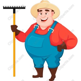 Cheerful Farmer Character