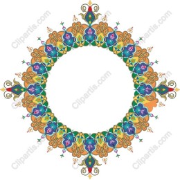 Vibrant Decorative Floral Frame
